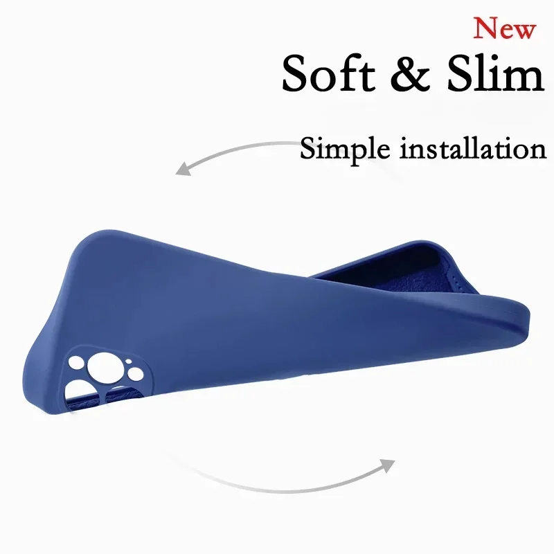 iPhone 15 14 13 12 11 Pro Max Mini X XR XS 7 8 Plus SE 2020 충격 방지 소프트 폰 케이스 Etui 용 기존 액체 실리콘 케이스