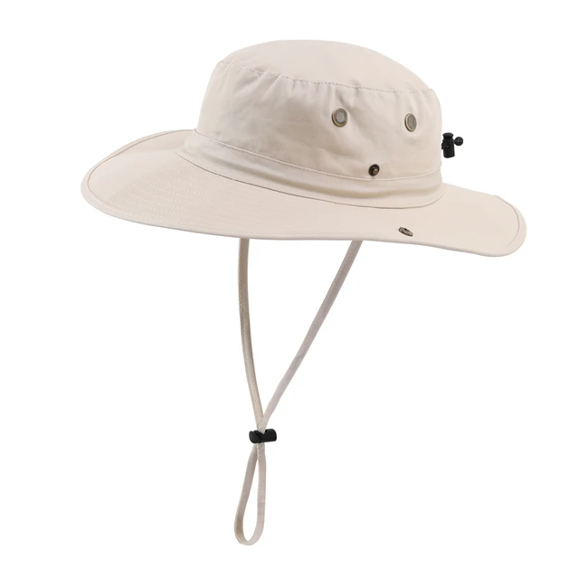 Connectyle Men's Women Boonie Sun Hat Wide Brim Adjustable Breathable  Cotton Safari Hat with Strap UV Protection Outdoor Caps - AliExpress