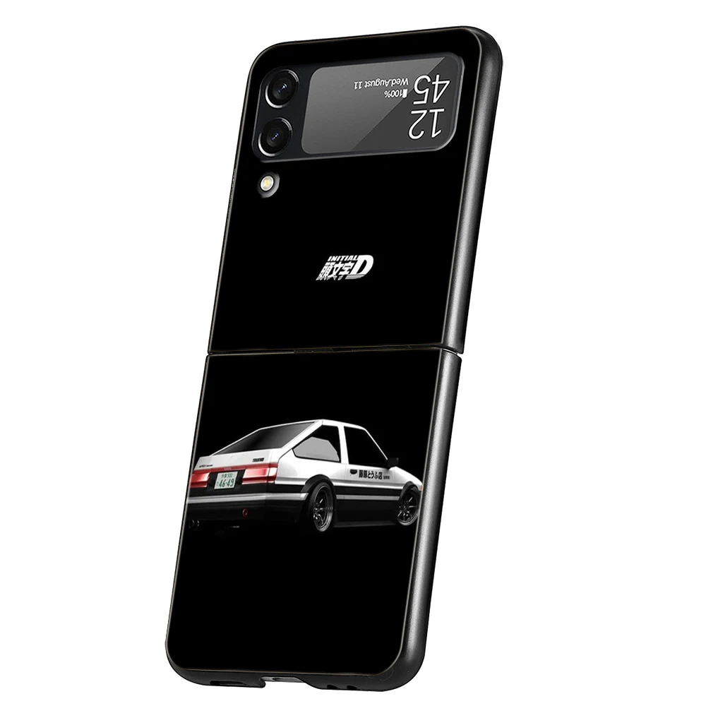 Initiale d ae86 Hard PC Handy hülle für Samsung Galaxy Z Flip 5 4 3 schwarze Abdeckung für Galaxy Z Flip 6 faltbare stoß feste Hüllen Capa – Detail 1