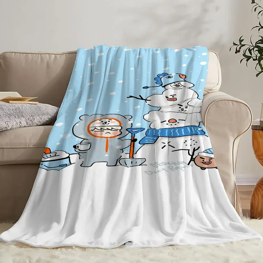 Microfiber Bedding BT21 Home and Decoration Blankets & Throw Blanket for Sofa Luxury Blankets Camping Blanket King Size Cobija 3