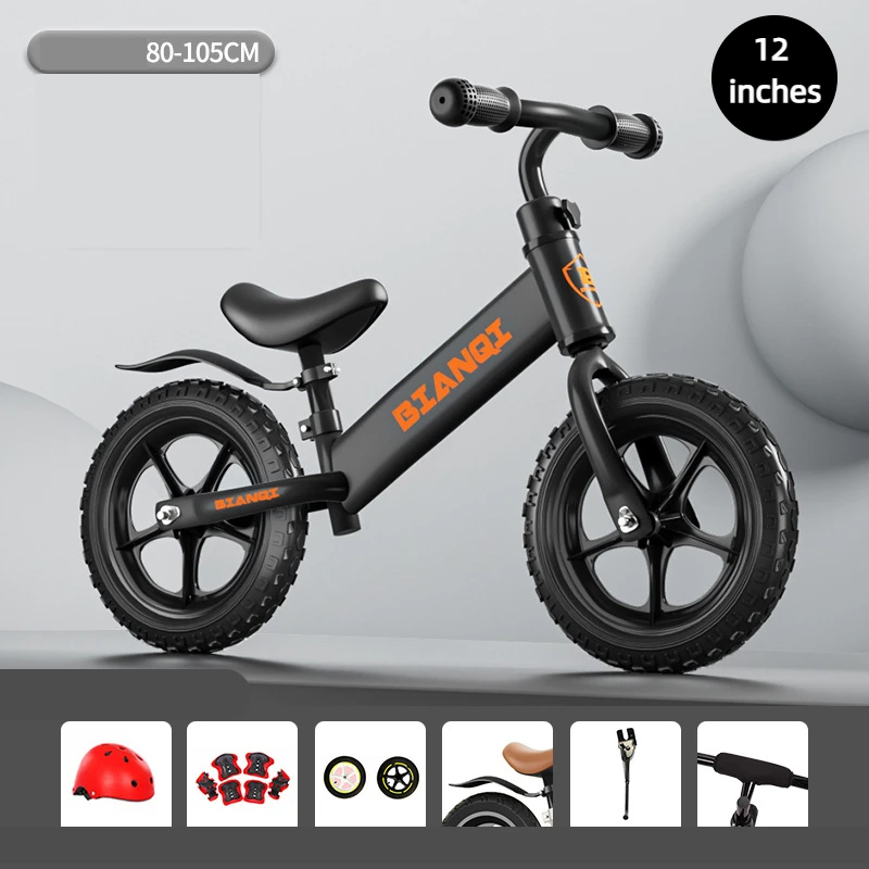 Non Pedal Bicycle 2-3-4 Year Old Scooter 12 Inches K12 Children Balance Car Baby Scooter Learning