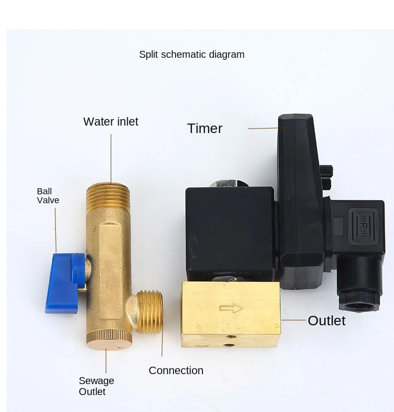 4 Durable Brass Air Tank Drain Valve With Sleek Handle 4 Pcs