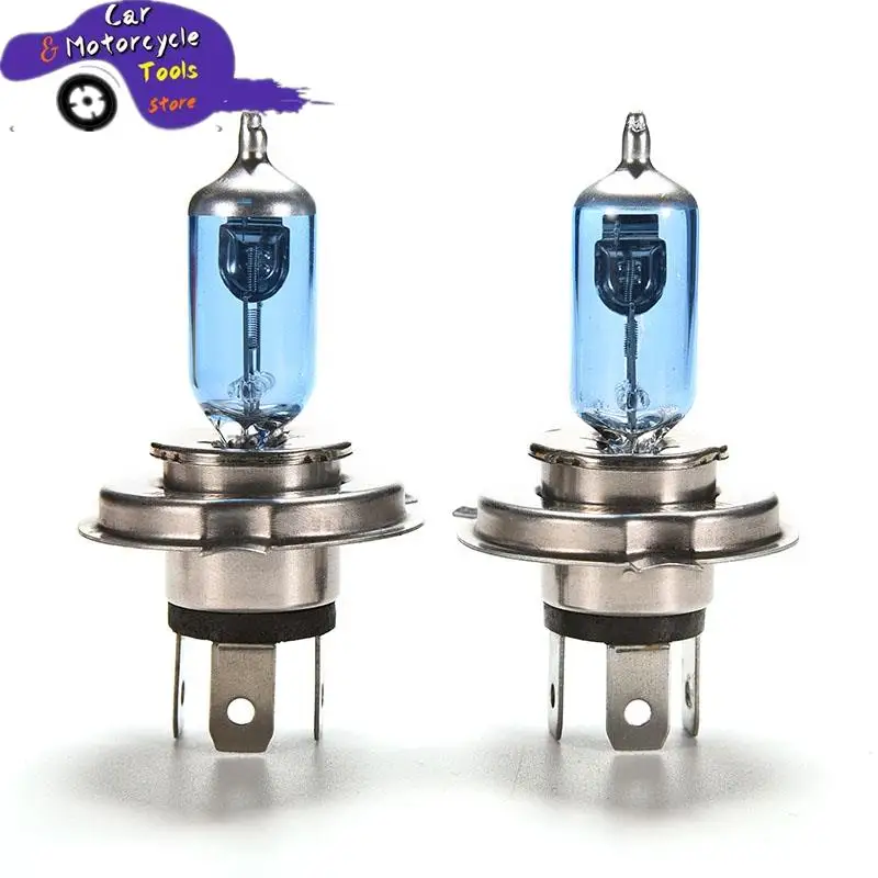 2pcs Car Light H4 Auto Halogen Lamp Bulb Fog Lights 55/60W 12V Super White Headlights Lamp Car Headlamps Halogen Lamps