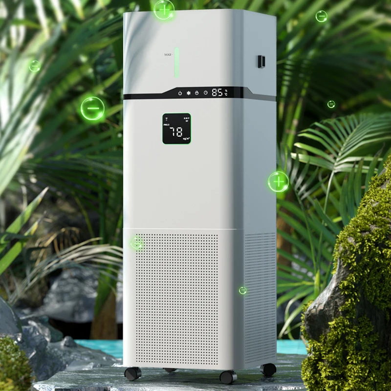 Homdd Smart Negative Ion Air Purifier with Hepa Filter Humidifier Diffuser Sanitizing Machine Three In One APP Control For Home