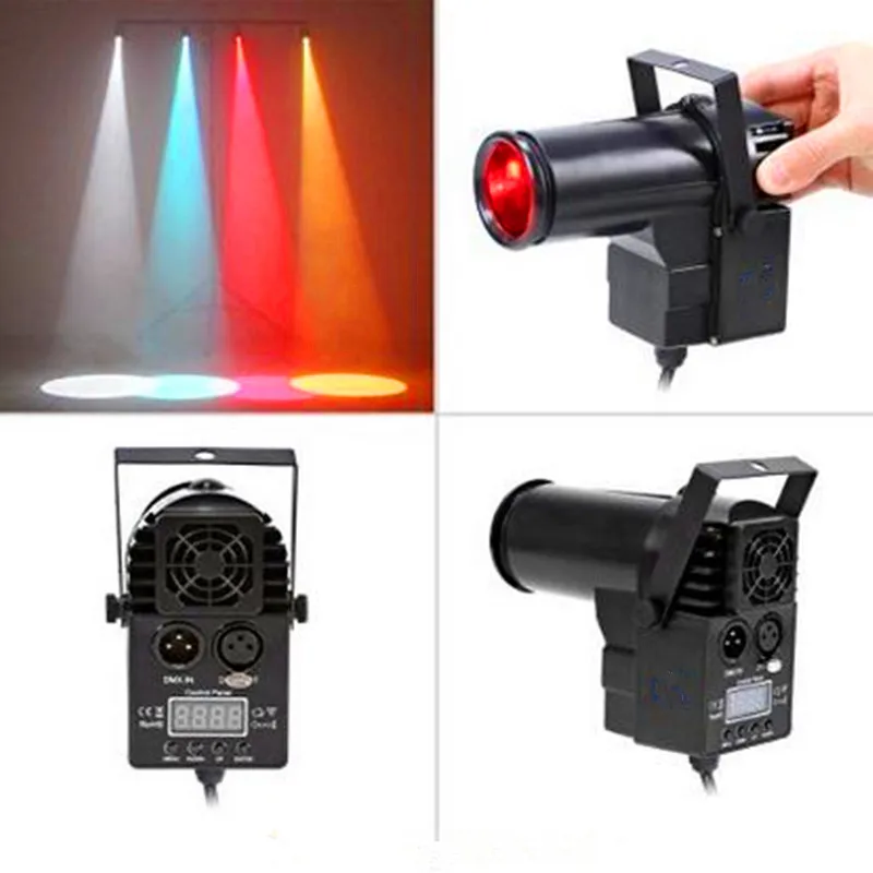 

10W Spotlight/DMX512 RGBW LED Pinspot Light/Remote Control DJ Spot Lighting For Bar Disco Millor Glass Ball Stage LED Spot Light