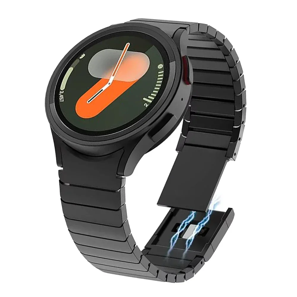 Seamless Stainless Steel Magnetic Link Bracelet Strap