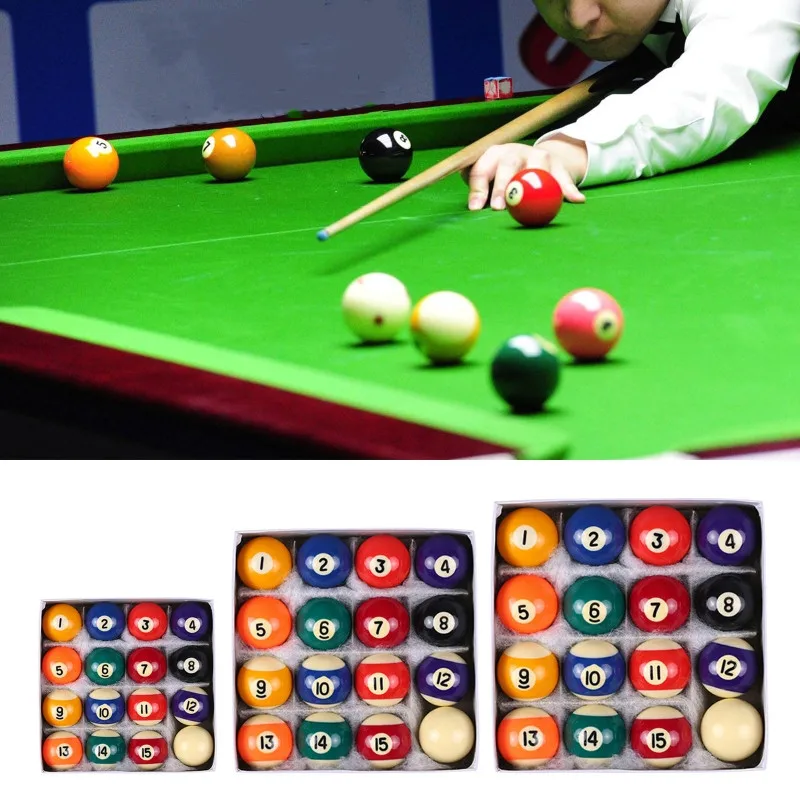 1 Set Mini Pool Ball Polyester Resin 25MM/32MM/38MM Children Billiards Table Balls Home Party Parent Child Interaction Game Toys