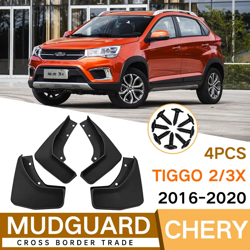

MudFlaps FOR CHERY Tiggo2/3X 2016-2020 car Splash Guards Fender Set Parts Front Rear MudFlaps Automotive Accessories
