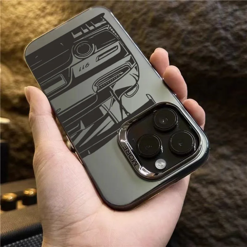 Sleek Car Pattern Design Shockproof Phone Case with TPU Silicone Bumper Cover