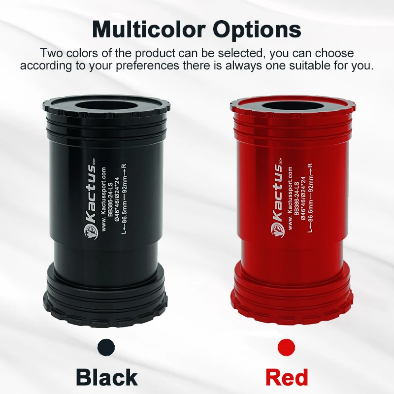 KACTUS 세라믹 하단 브래킷, BB386 잠금 샤프트 중앙 무브먼트, 내구성 있는 MTB BB, 시마노 SRAM GXP 24mm 크랭크셋 자전거 부품