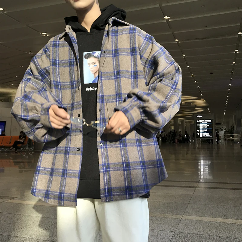 LAPPSTER Y2k Flannel Oversized Harajuku Plaid Shirt 2023