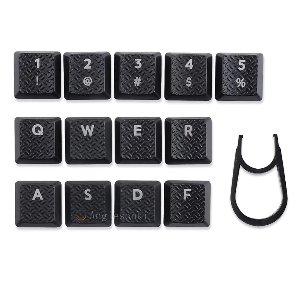 Logitech G915/G913 TKL/G815/G813용 8피스 블랙/레드 + 13 미끄럼 방지 투명 키캡, 교체용 게임용 키보드 키캡 세트