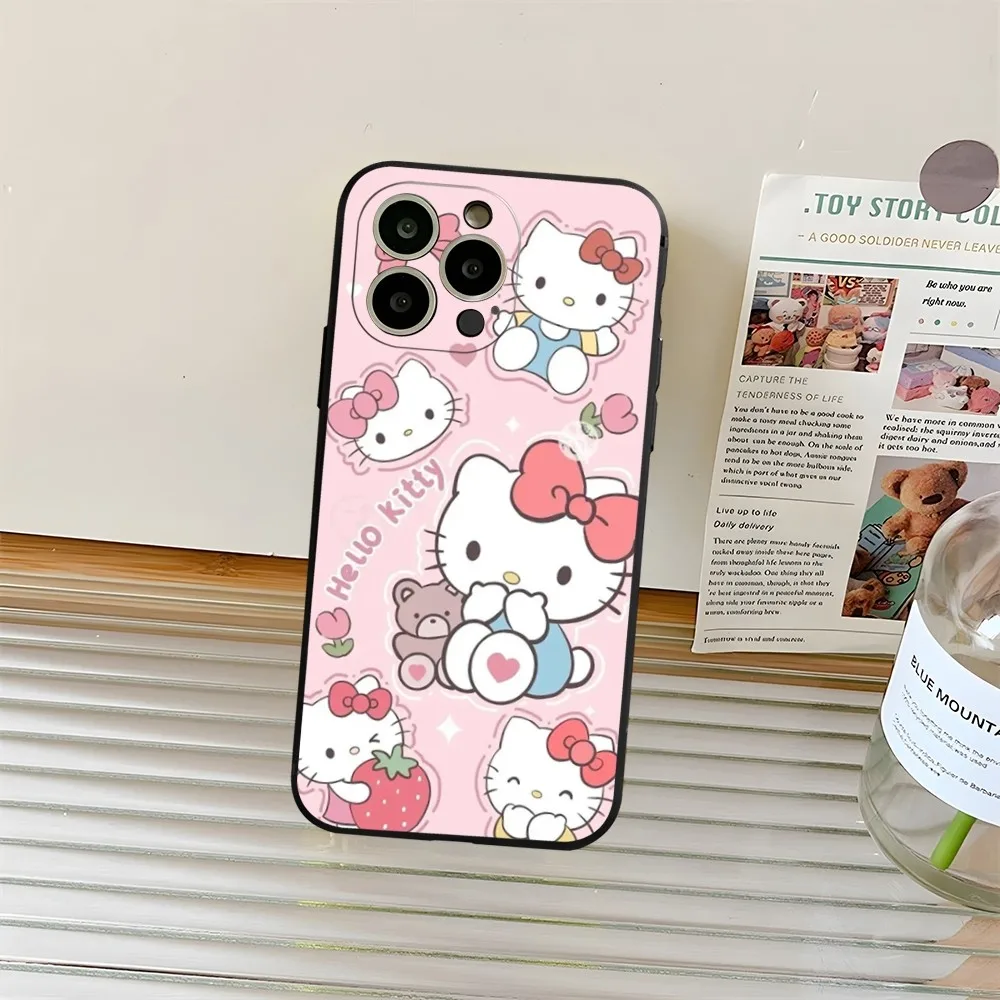 thumbnail image 1 of Sanrio funda de teléfono Hello Kitty para iphone 15ProMax 14 11 13 12 Pro Xs Max Mini Xr X 7 8 6 6s Plus, carcasa Coque, 1 of 5