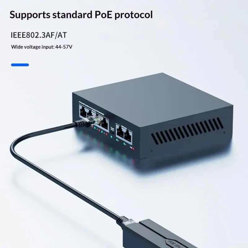 B03F 고성능 48V 12V POE 분배기 변환기 DC5.5x2.1mm 출력 기가비트 지원 간단한 설치 프로세스
