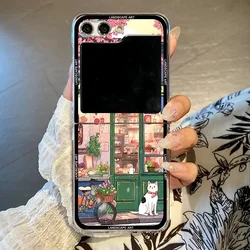 Japanese Cartoon Anime Scenes Shockproof Transparent Case - Samsung Z Flip5 (-1)