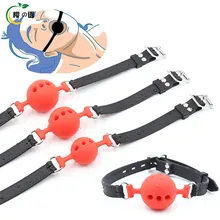  3 Sizes Soft Safety Silicone Open Mouth Gag Ball Bdsm Bondage Gear Erotic Product Sex Toys For Couples Two Woman Men Adult Games 