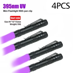 Portable UV Flashlight with Pen Clip - Ultraviolet Torch for Detecting Pet Urine and Scorpions