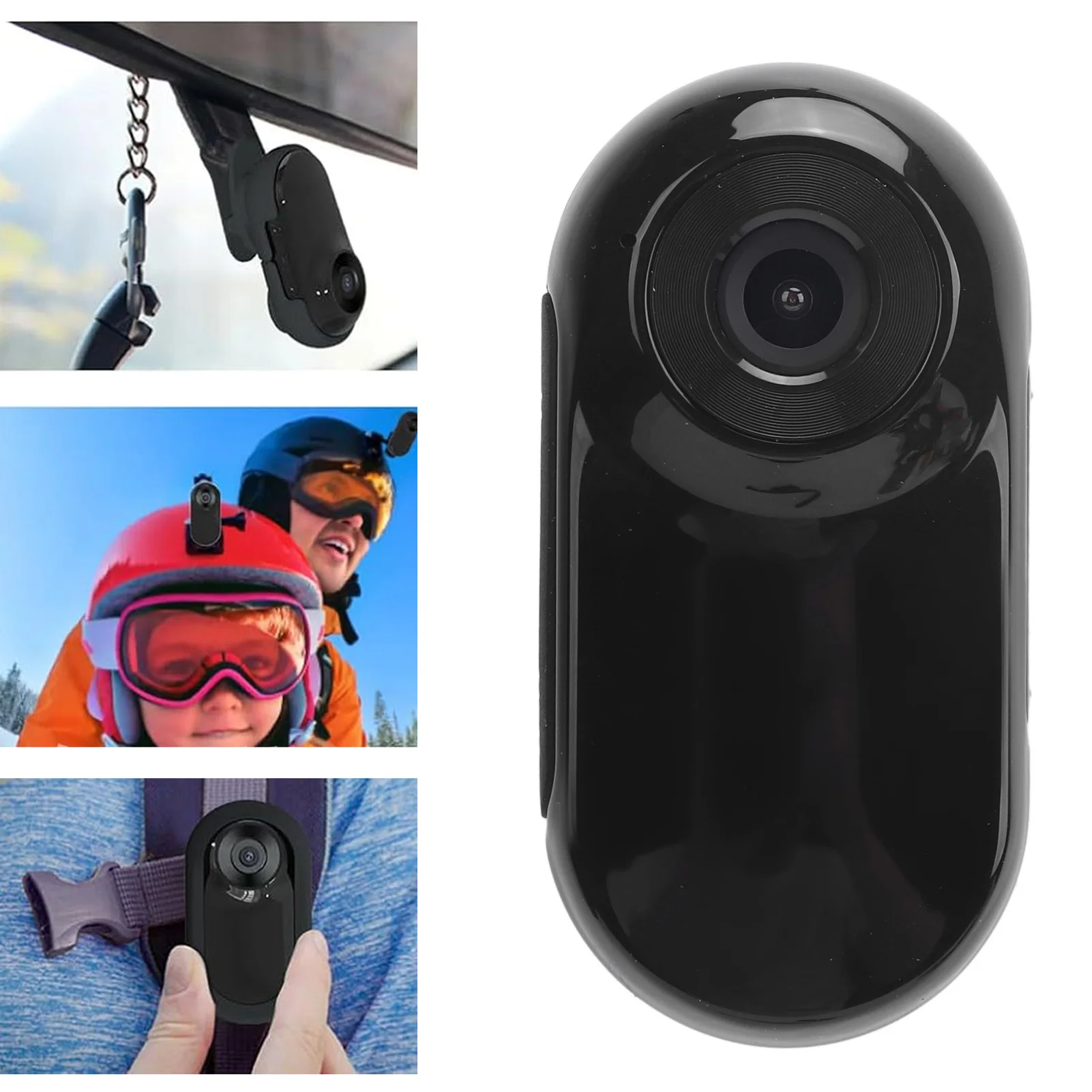 Pet Sport Camera 6 Layers Optical Glass Lens Support Up To 128GB Cat Collar Camera 350mAh ABS 0.96 inch LCD Screen for Outdoor