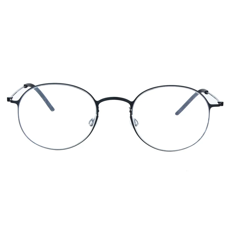 Brillengestell, klassisch, rund, für Herren und Damen, Titan, TT Air-Brille, Markendesign, Gafas, 6 g, leichter dünner Rand, Dänemark, keine Schrauben – Detail 12