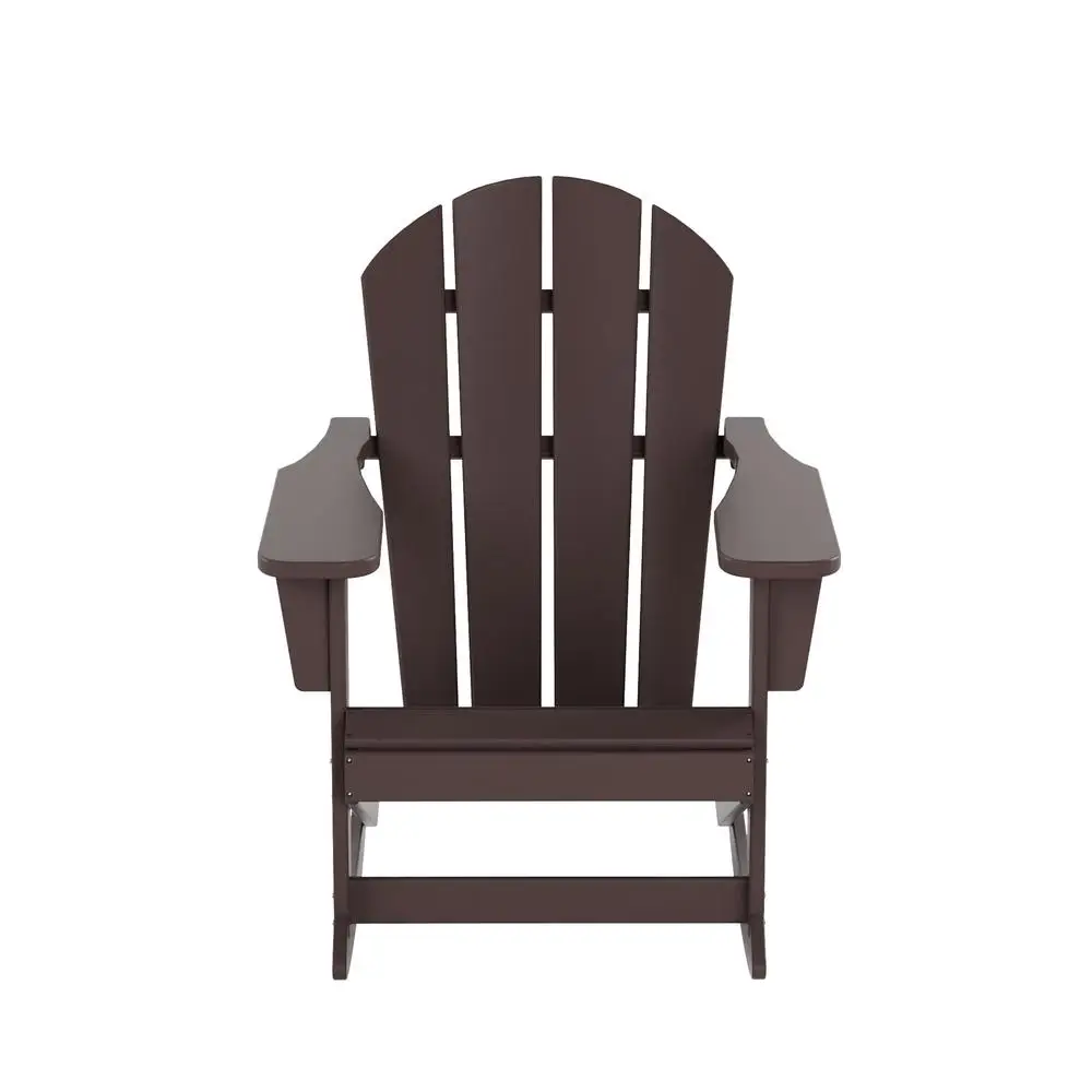 Durable Outdoor Patio Rocking Chair Weather Resistant HDPE Classic Porch Rocker Comfortable Relaxing Lawn Garden Seating Easy 5
