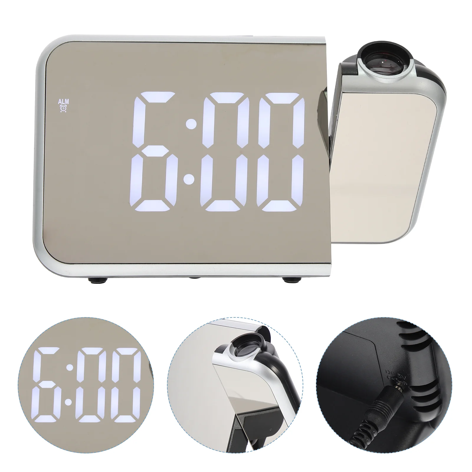 

1 Set Projection Electronic Alarm Clock Indoor Alarm Clock Student Projection Clock