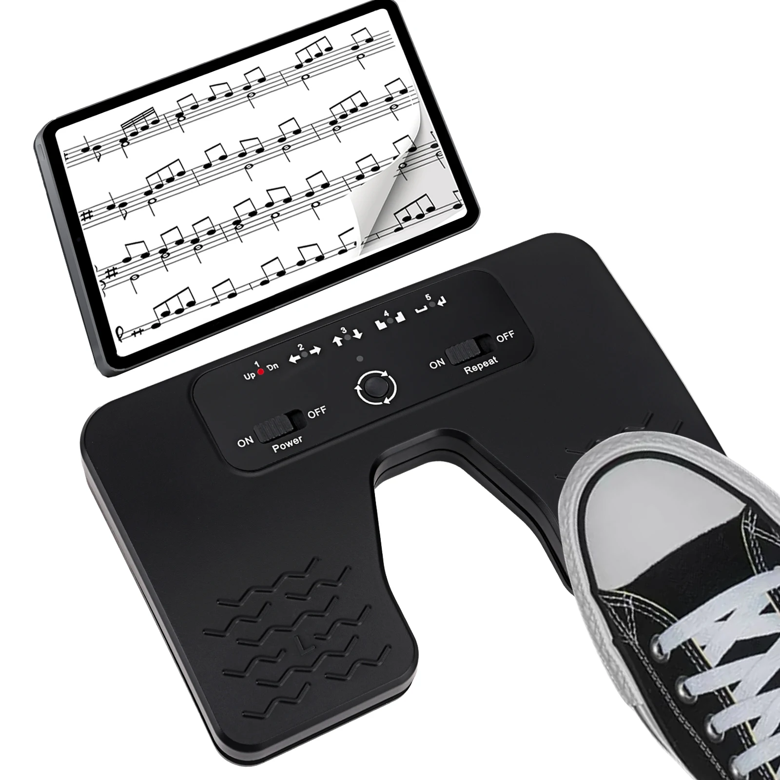 Yueyinpu Wireless Foot PageTurner Pedal Double Switch iOS Android Windows Tablets Smartphones Rechargeable music pedal