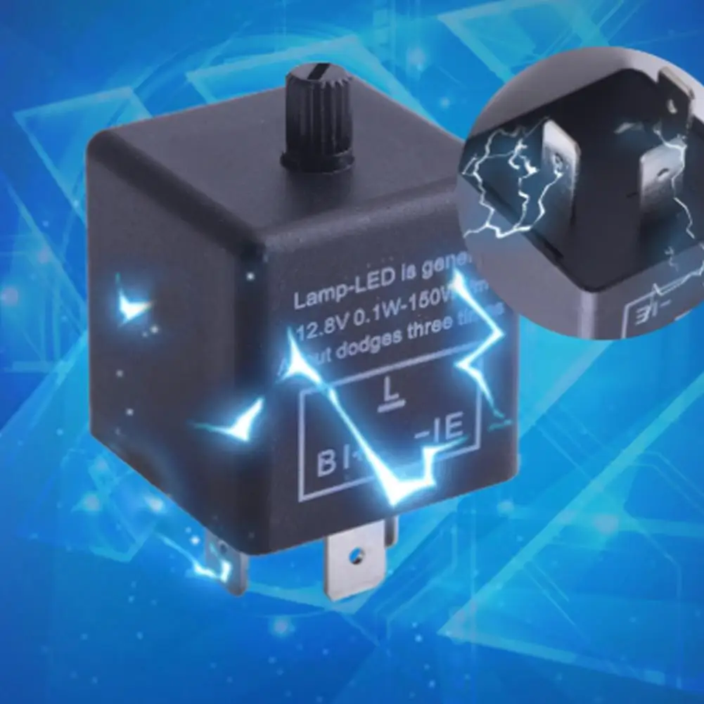 12V 3 Pin Adjustable LED Light Flasher Blinker Relay Fix For Turn Indicator LED Light Relay Indicator led light relay