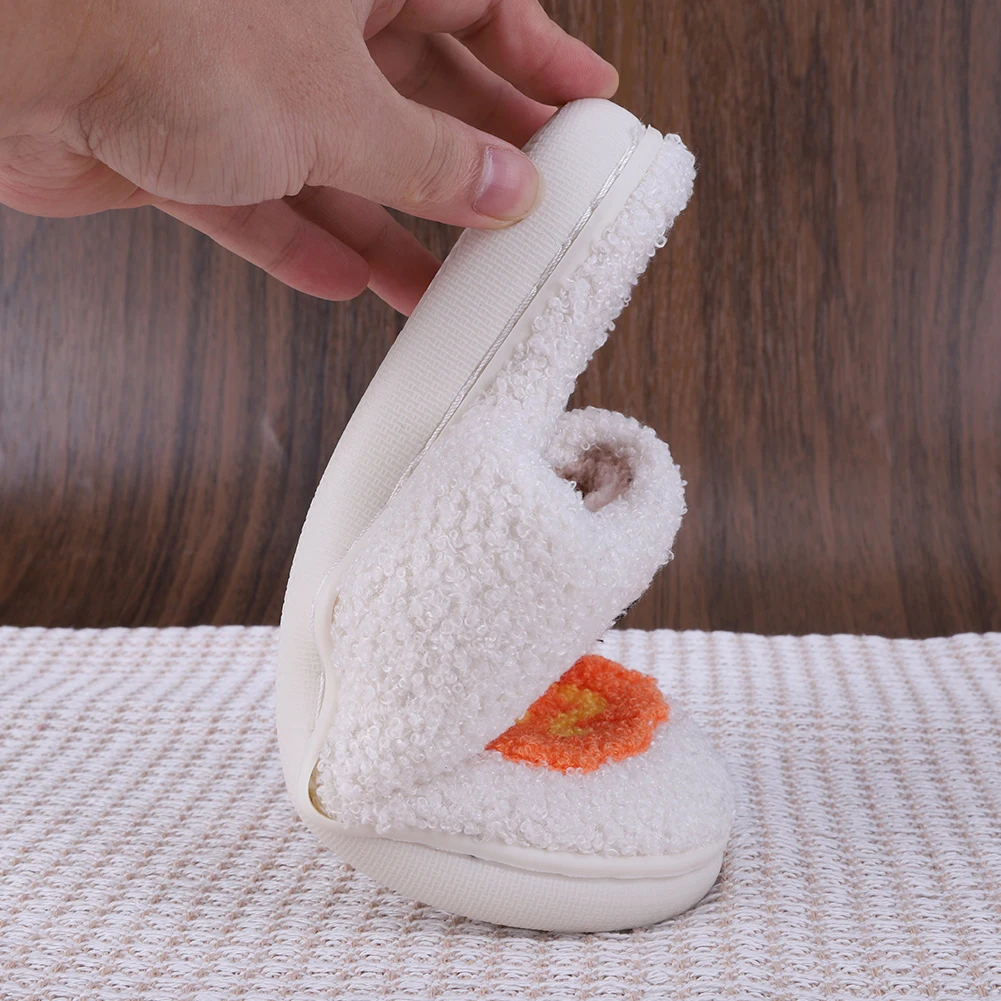 Plush Slippers For Women Men Cotton Slippers With Pumpkin Ghost Face Pattern Winter Warm Shoe Home Indoor Floor Non Slip Slipper