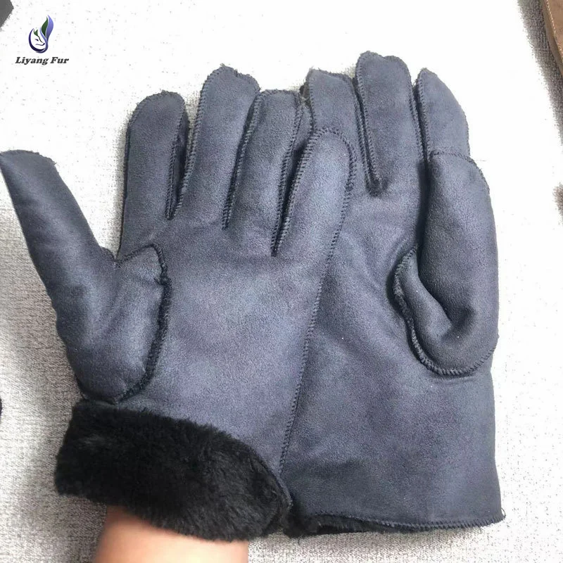 

Wholesale Supply Winter Warm Unisex Fashion Handmade Genuine Sheepskin Leather Gloves For Women and Men