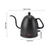 Gooseneck Electric Kettle 800ml 1000W Fast Heating Stainless Steel 304 Hot Water Kettle Pour Over Kettle for Home Tea Coffee 6