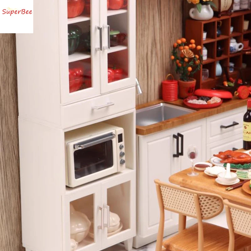 Mobiletto Ad Angolo In Legno Per Casa Delle Bambole - Scala 1:6, Miniatura PLANWALK