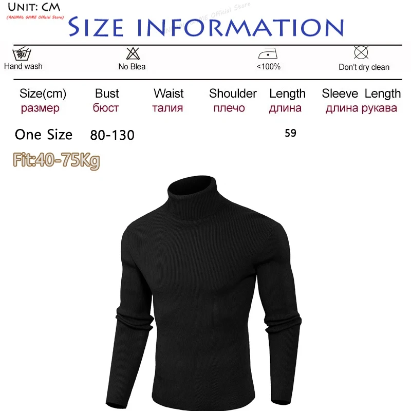 Animal Game Womens Basic Stretch Turtleneck Pullover Knit Sweater Outdoor Winter Warm Business Tops Autumn Spring Streetwear