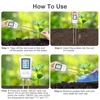 3 in 1 Digital LCD Soil Meter Temperature Humidity PH Meter with Backlight Plant Measuring Instrument for Flower Plants Garden 5