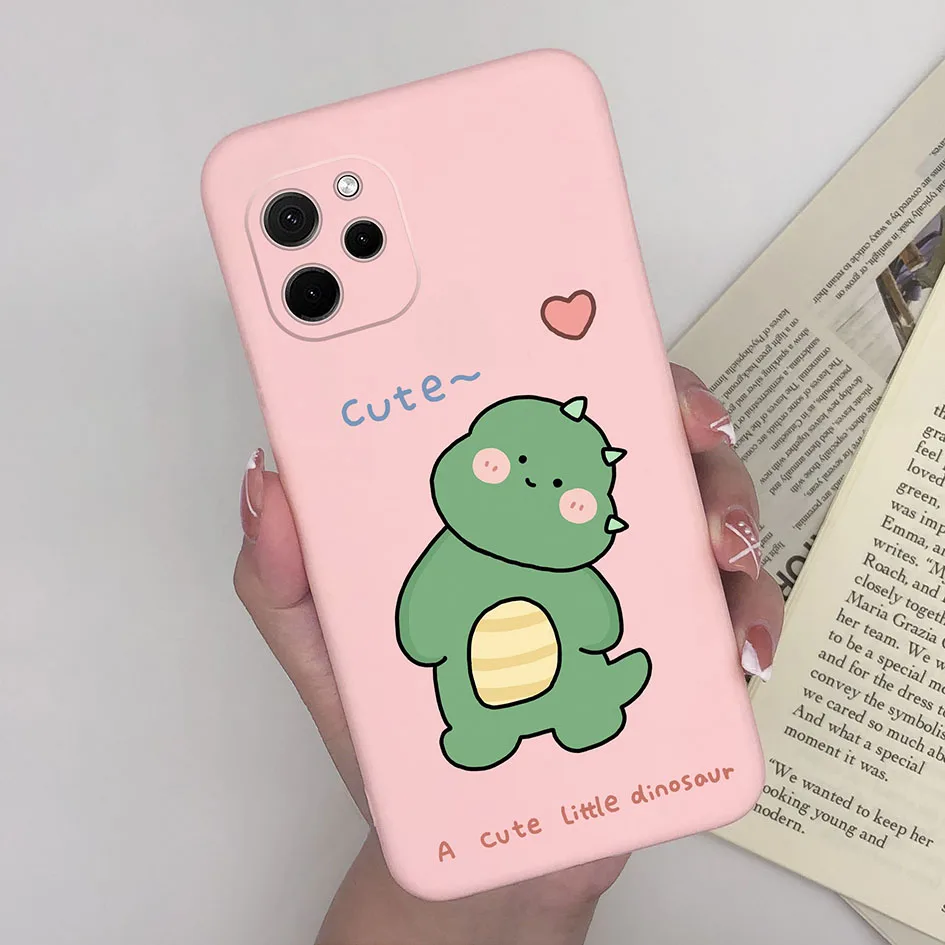 Cute Cartoon Dinosaur Bear Soft Silicone Case for Huawei Nova Y61 and Enjoy 50z