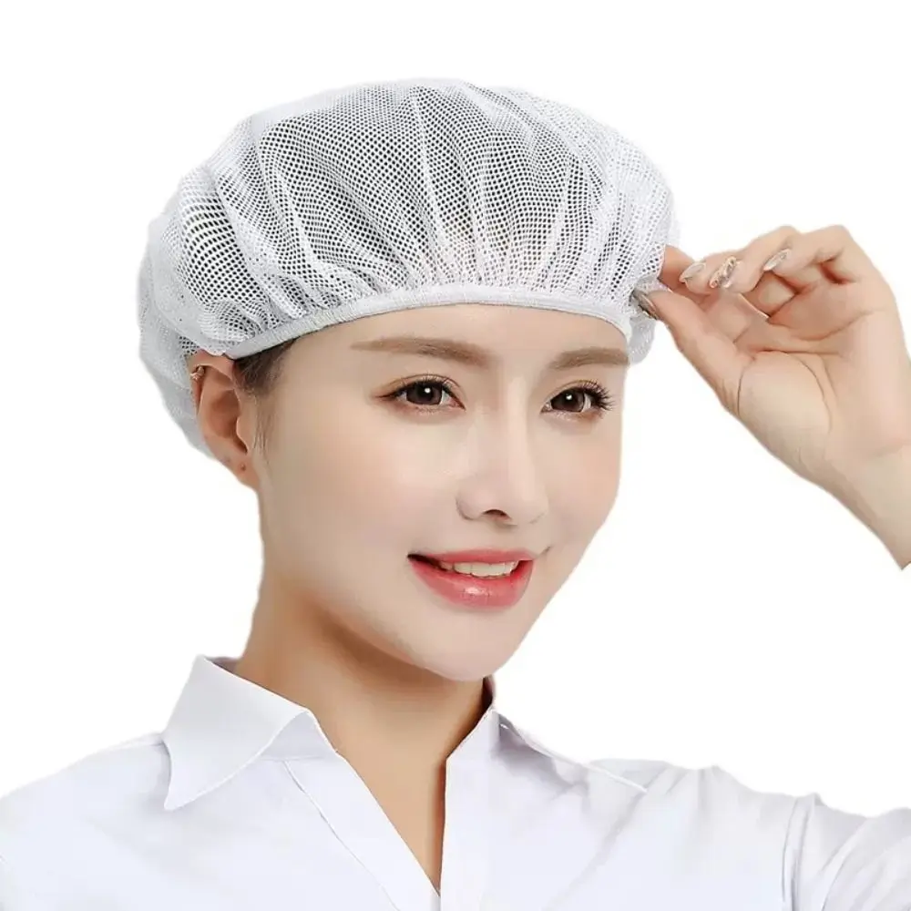 

Sanitary Mesh Work Hat Wholesale Breathable Hair Nets Chef Hat Work Wear Cooking Hygienic Cap Hotel Restaurants