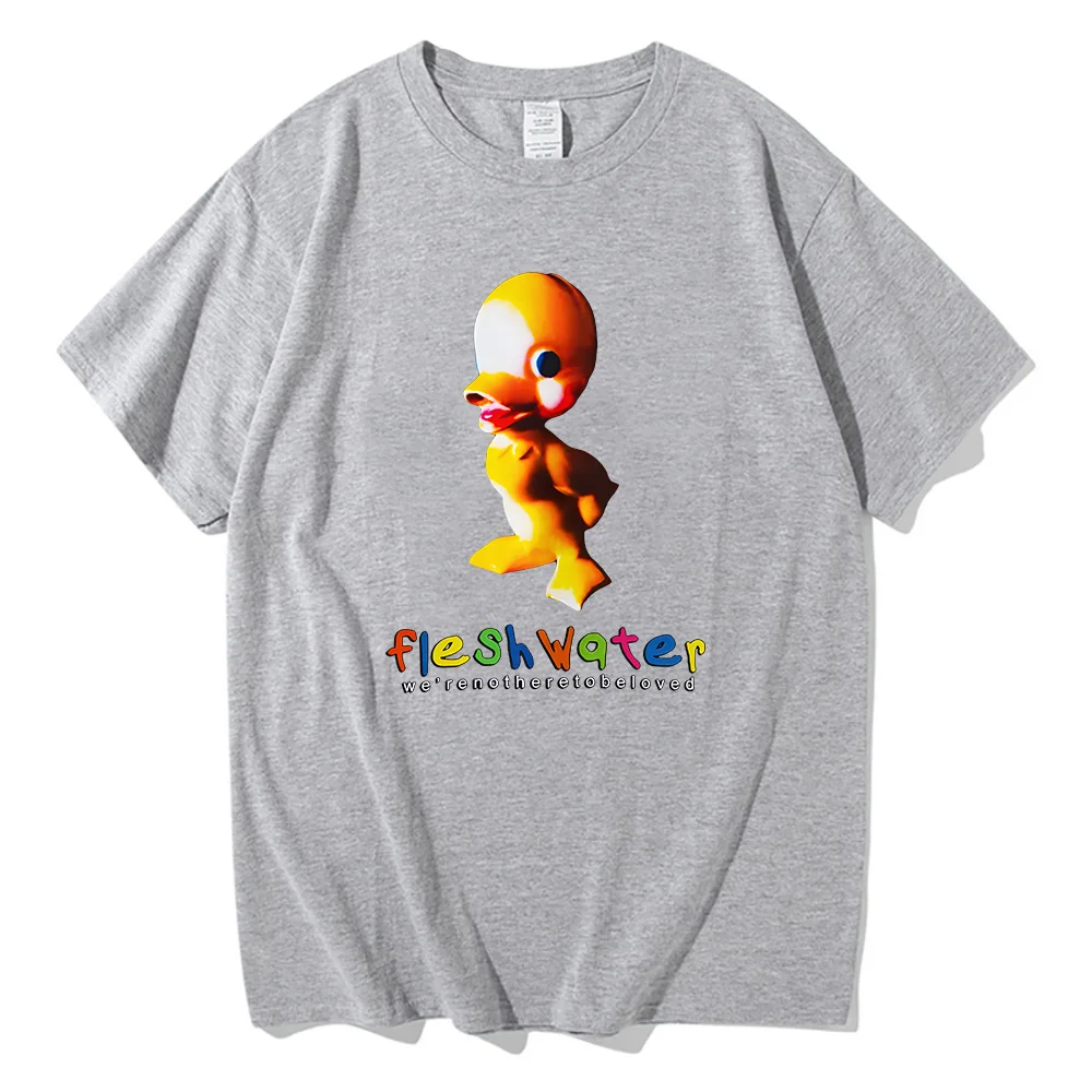 Fleshwater Rock Band T-shirts Funny Duck Graphic Printing Tee-shirt Women Men Grunge Fashion Tshirts Cotton Short Sleeve Tee Top 3