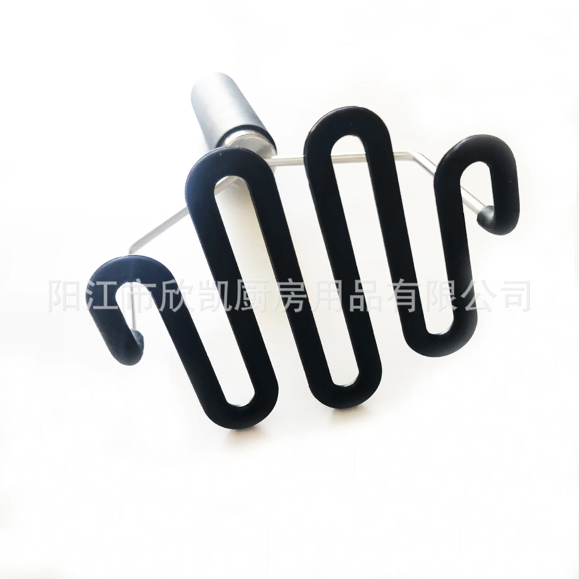 Stainless steel potato press with soft plastic handle for household kitchen potato masher stainless steel press