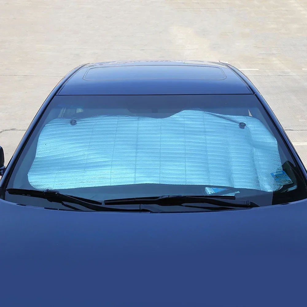 Car Sunshade Sun Visor 1Pc Silver Color Foldable Car Windshield Visor Cover Front Rear Block Window Sun Shade Car Accessories