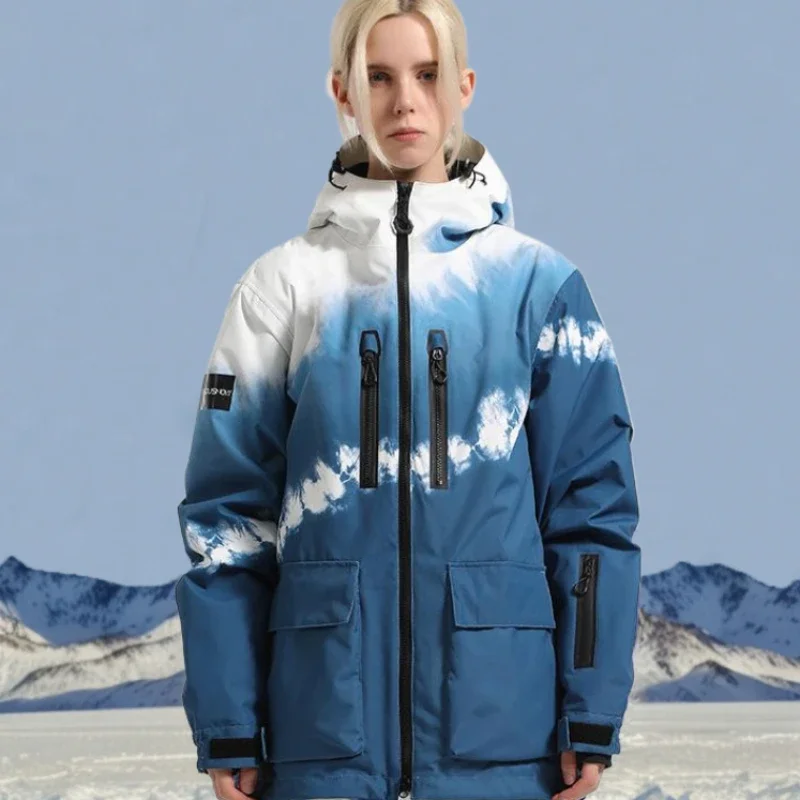Outdoor Winter Warm Skiing Jackets New Thickened Ski Clothes Sport Waterproof Jacket Loose Couple Snow Coats Snowboard Tops