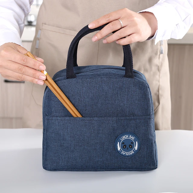 Bolsa de comida portátil para el trabajo para mujer, bolsa térmica con asa  de correa, nevera para estudiantes - AliExpress