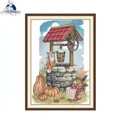 Harvest HD Cross Stitch Embroidery Kit - Joyful Beginner's Craft Set - 16CT HD Printed (DB191)