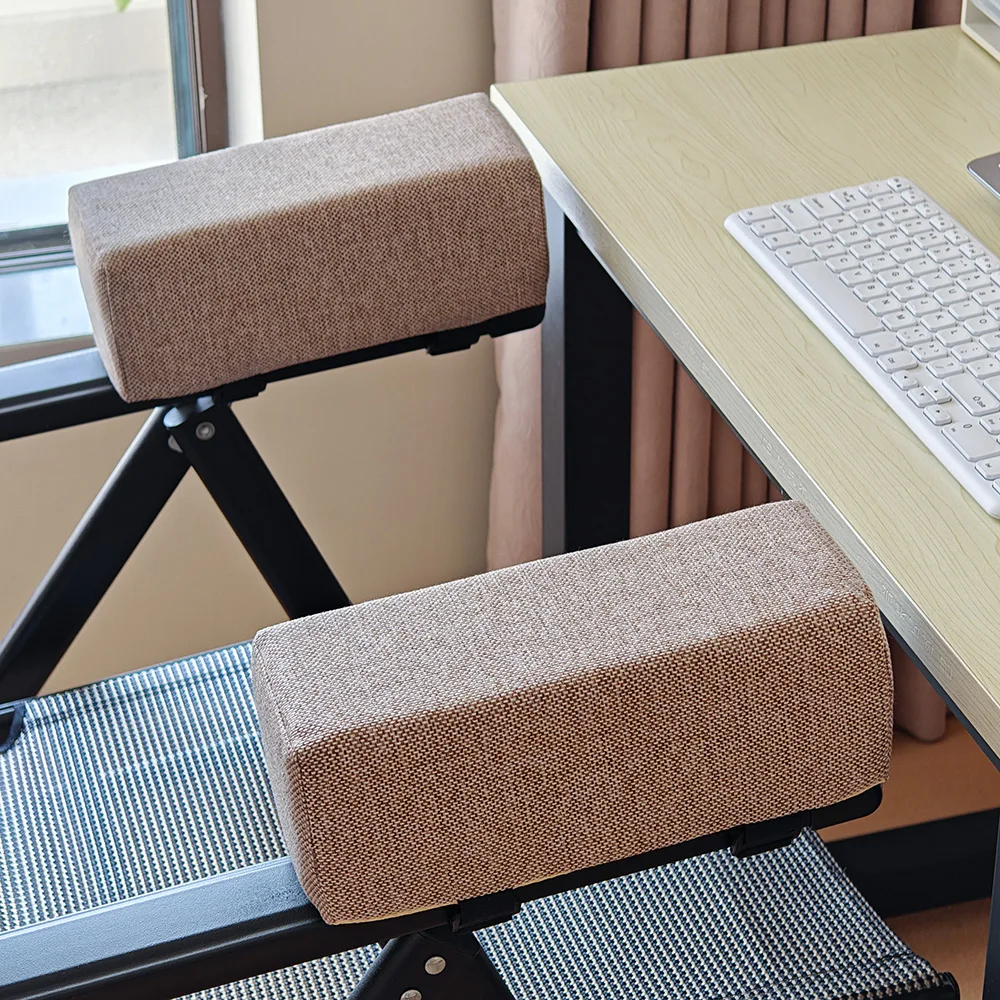 1pc Cotton Linen Foam Elbow Pillow Chair Armrest Pads Support Arm Rest for Office Chair Armrest Chair Cushion Pads Elbow Relief 2