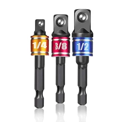 Adaptateur de douille de perceuse à tige pour tournevis à percussion, tournevis hexagonal à tournevis carré, jeu de barres d'extension de clé manuelle, outil à main 