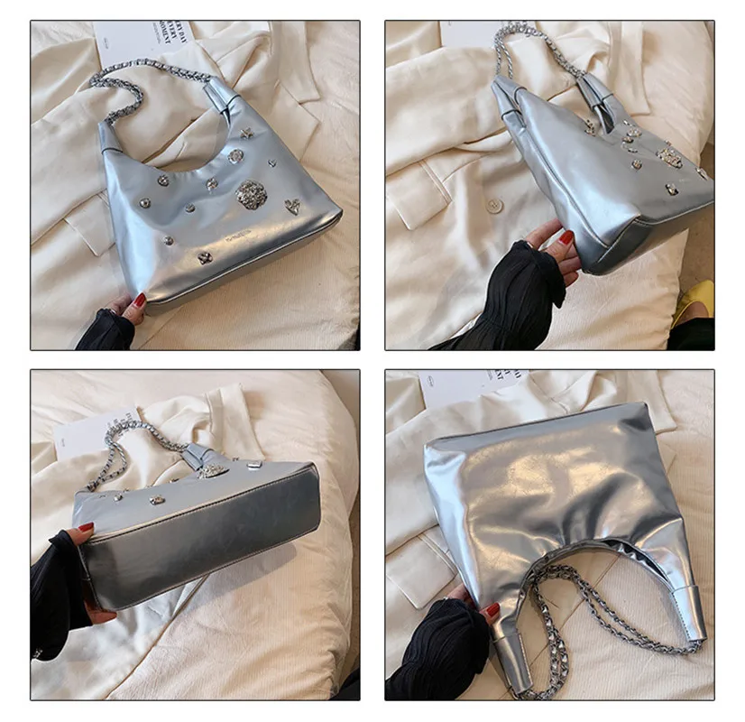 2023 New Brand Designer Ladies Messenger Bag Vintage Chain Shoulder Crossbody Tote Bags For Women Handbags PU Purses