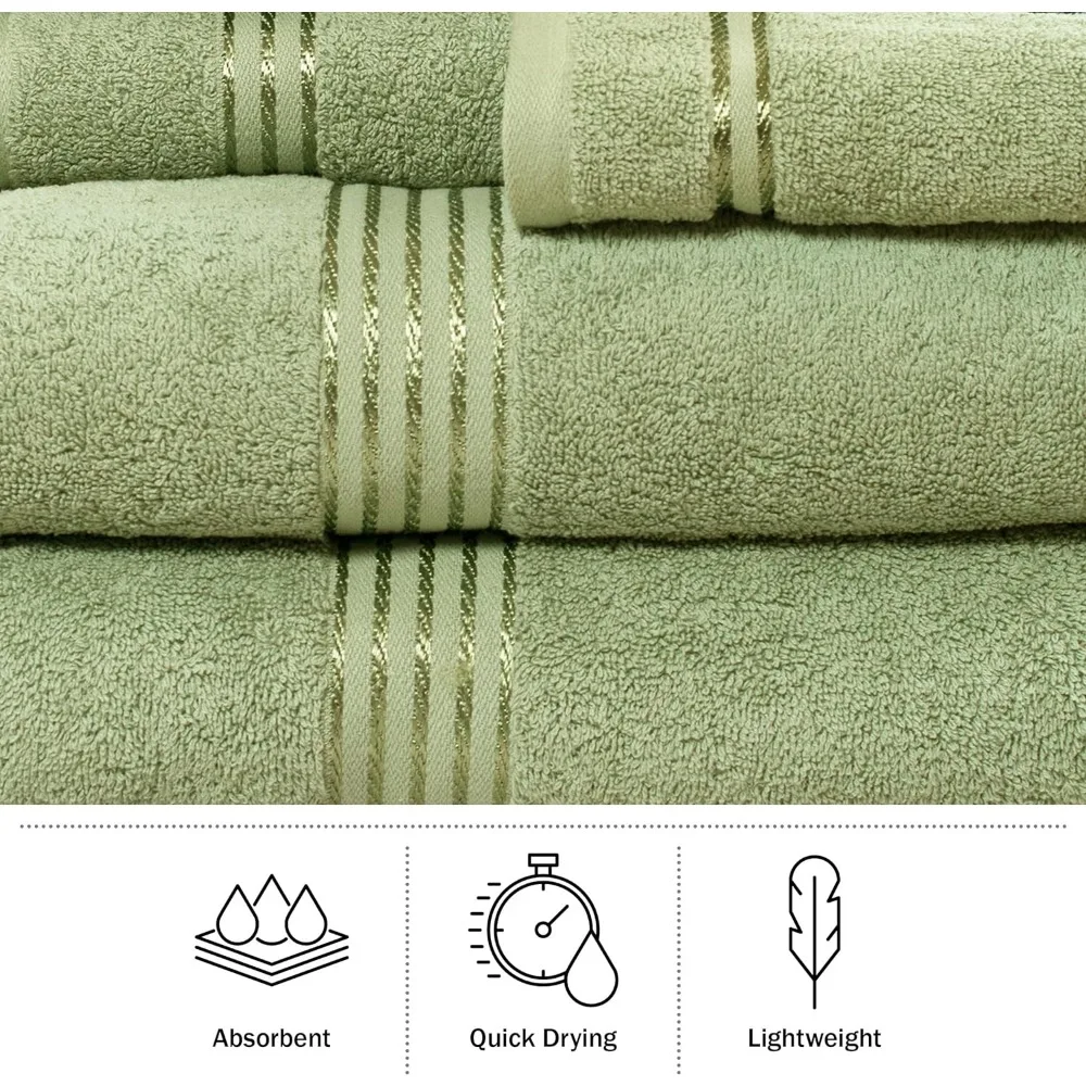 6 Hand Towels Towel 18PC Towel Set-Cotton Bathroom Accessories With 6 Bath Towels the Body Bathrobe Freight free