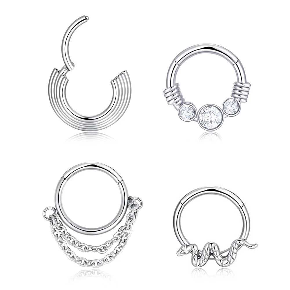 1pc8mmscharnierendsegmentseptumpiercingkettingslangclickerneus