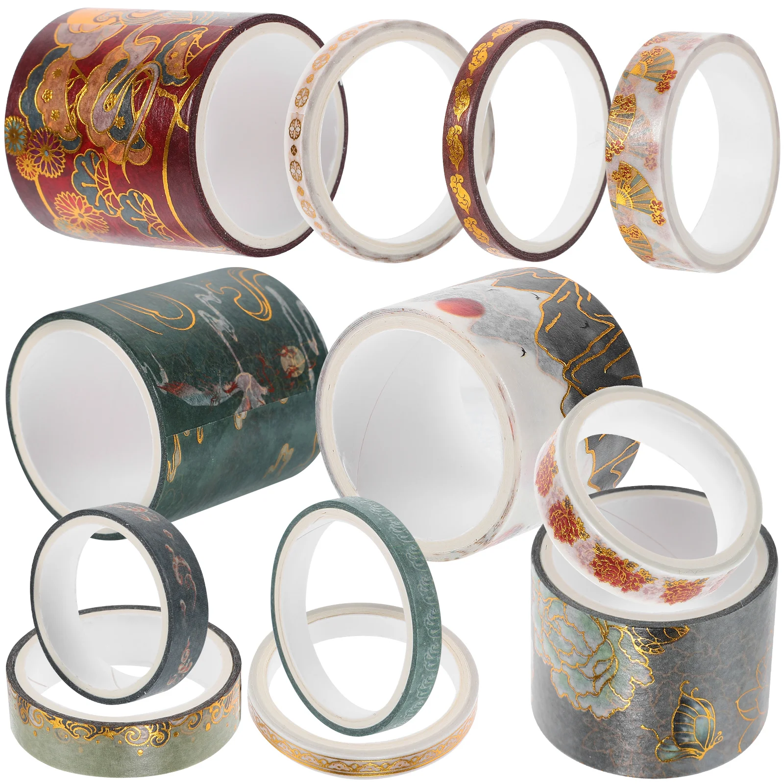 

12 Rolls Scrapbook Tape For Diy Decorative Tape Sticker Printing Washi Tape Decoration