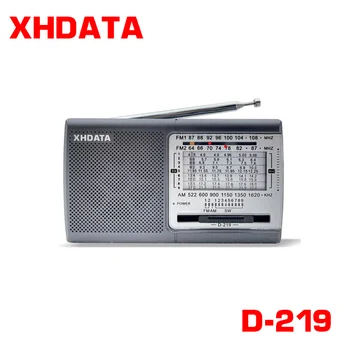 XHDATA D-219 휴대용 라디오 FM AM SW1-9 11 밴드 라디오 수신기 고감도 단파 포켓 라디오 + 스피커 이어폰 잭