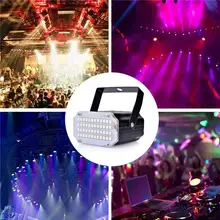 

High Qualtiy 48 RGB Led Strobe Light Rotating Voice Activated LED Stage Lights Party Festa Disco Stroboscope Bulb With Remote