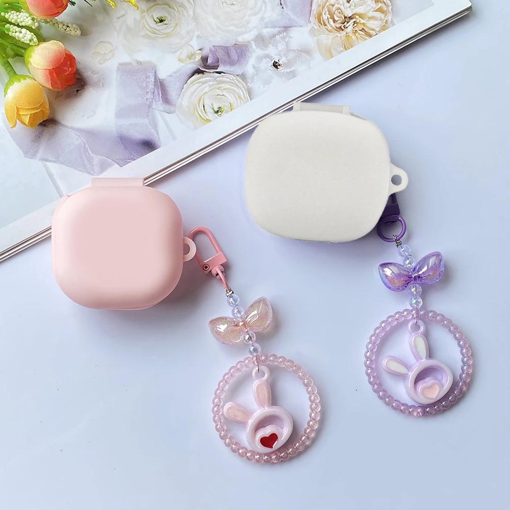 Per Jbl Live Pro + Custodia Cartoon Cute For Jbl Live Pro 2 Flower Keychain Cover Per Auricolari In Silicone Per Jbl Live Free 2 Cover